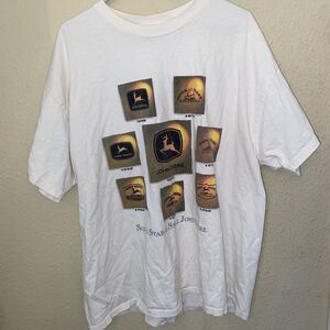 Vintage John Deere Tractor T Shirt XXL Delta Pro Weight Farming Tee